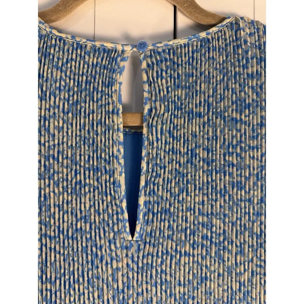 Aritzia Wilfred Floral Daydreamer Mini Dress Accordion Sz S Cottagecore Babydoll